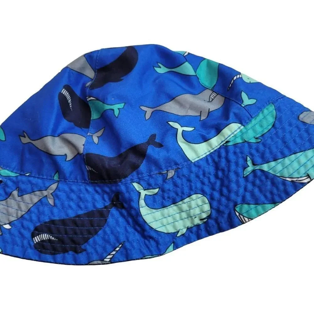 whale hat with chin strap infant